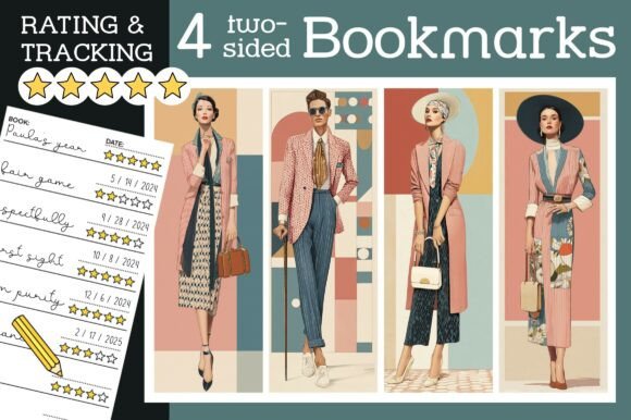 Art Deco Bookmark Pastel Bookmarks PNG: A Stylish and Functional Design for Book Lovers