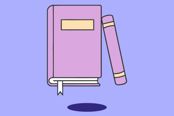 Cute Reading Book Clipart 12: A Versatile Asset for Educational and Creative Projects