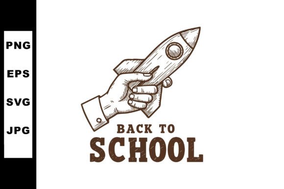 Hand Holding Rocket Symbolizing Back to School: A Motivational Visual Asset for Educational and Creative Projects