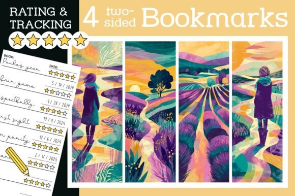 Lavender Bookmark Book Club Book Tracker