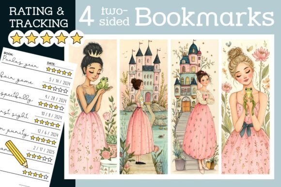 Princess Frog Bookmark Castle Bookmarks: A Creative Way to Track and Rate Your Reading Journey