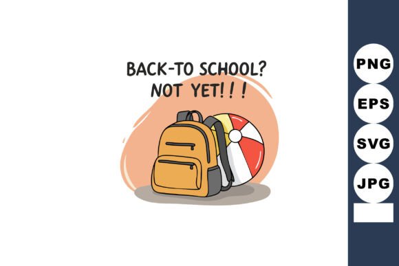 School Backpack with Beach Ball and Back