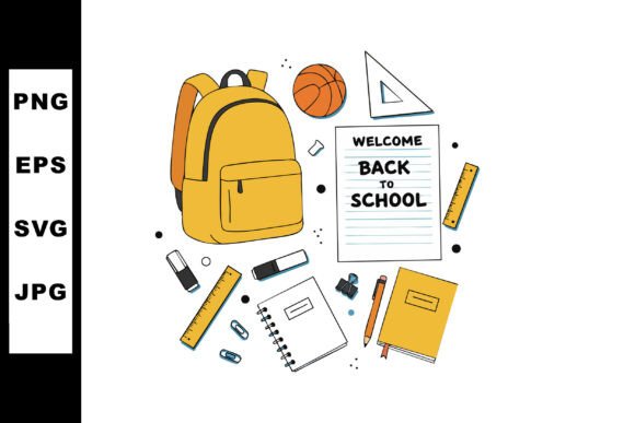 School Supplies Backpack Notebook Ruler