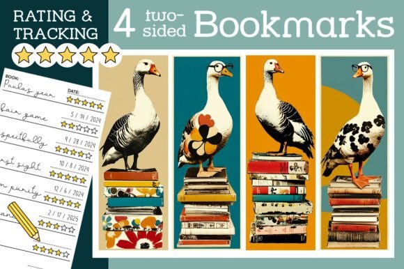 Silly Goose Bookmark Retro Bookmarks PNG: A Versatile Digital Resource for Creative Use