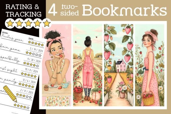 Strawberry Bookmark Farm Girl Bookmarks