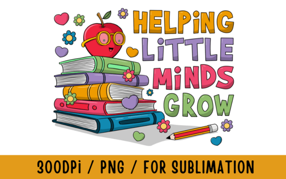 Teacher Helping Little Minds Grow PNG