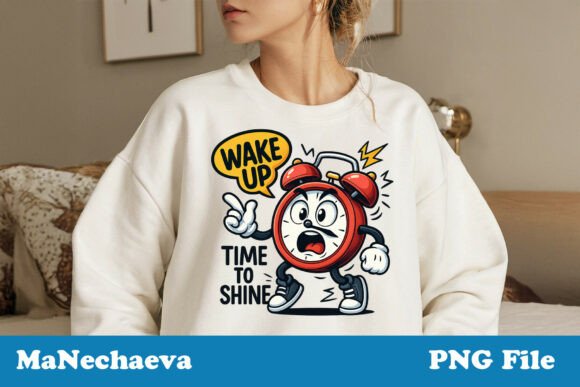 Wake Up School Alarm Clock PNG: A Bold and Funny Way to Start the Day